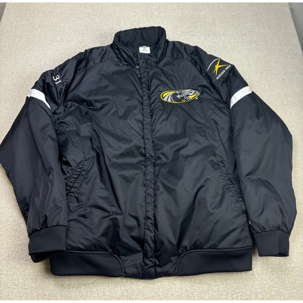 Adidas Milwaukee Panthers Horizon League Jacket Mens XL Black Snap  Windbreaker